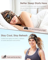 MUSICOZY Sleep Headphones Bluetooth Headband Headphones for Side Sleepers | Sleeping Headbands Wireless Sports Earphones Sweat Resistant Earbuds for Workout Running Cool Gadgets Unique Gifts for Women