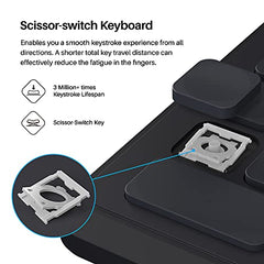 HUION Keydial Mini K20 Bluetooth 5.0 Express Key Remote Control Shortcut Keyboard with Dial 18 Customized Keys for Graphic Tablets, MAC, Laptop, Phone Surface PRO