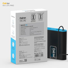Oakter Mini UPS Basic for WiFi Router Broadband Modem | Supports 12V-2A Routers. Backup Upto 3 Hours | WiFi Router UPS Power Backup During Power Cuts| Current Surge & Deep Discharge Protection
