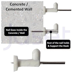 Sahmbi Innovations Wall Mounting Nails/Hooks (Regular-Small) – Multi Purpose, Non-Trace Invisible, No Drill Installation for Hanging Light Weight Photo Frames, Wall Clocks, Keys – Pack of 100 Pieces