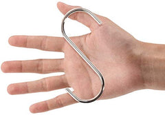RARE-ZONE Heavy Duty Hooks Stainless Steel S Shaped Hanging Hangers Hooks for Kitchen, Bathroom, Bedroom and Office: Pan, Pot, Coat, Bag, Plants (Height - 3.5 Inch, Thickness - 4 mm) (12)