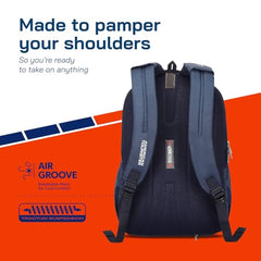 American Tourister Martt+ 01 | 28L Backpack | 17" Laptop Bag | 3.5 Compartments | Office & College Backpack for Men and Women | Rain Cover Included | Grey | 1 Year Global Warranty