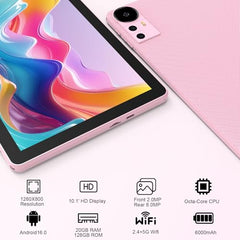 CUPEISI Android 13 Tablet 10 inch 12GB RAM+128GB ROM/1TB Expandable Tablet, Bluetooth, Wi-Fi, 2024 Newest 2 in 1 Tablets with Keyboard Case, Mouse Capacitive Pen, 2.0 Quad Core CPU