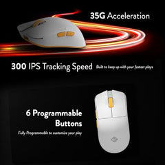 Cosmic Byte Aether Tri-Mode Wireless Gaming Mouse | 2.4GHz + Bluetooth + Wired | Pixart PAW3311 Sensor | 12000 DPI | 1000Hz Polling | 55g | 100M TTC Optical Switches | Replaceable Battery (Black)