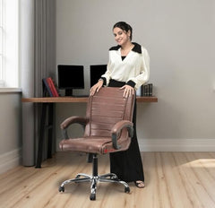 GOYALSON Ergonomic Revolving Office Home Swivel Desk Chair with Adjustable Height Smooth Moving (2, Black, Standard)