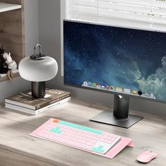 Beego Ergonomic Computer Keyboard Stand Holder Clear Acrylic Keyboard Riser Tilted Keyboard Holder Keyboard Tray with Lightpink Non-Slip Strip for Easy Typing at Home School Office Desk Accessories
