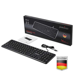 Perixx PERIBOARD-210 Wired Black Standard USB Scissor Switch US Layout Keyboard (Wired USB-C)