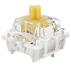 Zjmehty Gateron G Pro3.0 White Switches for Mechanical Keyboard,3-Pin 38gf Linear/Pre-Lubed/Pin-Enhanced Switches(108pcs,White,3-Pin)