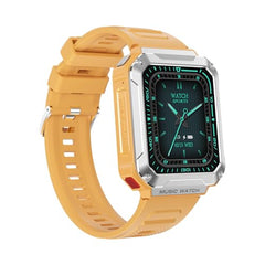 WatchOut WearPods Smartwatch with Wireless Earbuds, GPS Fitness Tracker, Music Storage, Heart Rate, Always-on HD Display, Best Headphones & Smart Watch in one Gift (Orange Army)