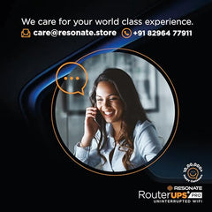 Resonate RouterUPS® Gen2 | Original Router UPS for 12V WiFi Router & Modem (Supports up to 2A) (7800mAh - 95% Longer Power Backup) | Compact Mini UPS with Intelligent Charging (Upto 6 Hrs Internet)