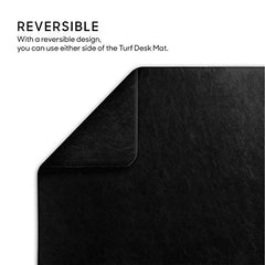 DailyObjects Large Premium Vegan Leather Desk Mat|Anti-Skid|Anti-Slip|85*45cm|Reversible Desk spread Turf Desk/Laptop Mat for Work from Home/Office/Gaming- Extended mouse pad and keyboard desk pad-Tan