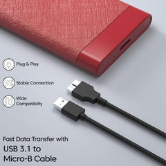 Sounce 2.5-Inch SATA to USB Type-C 3.1 External HDD/SSD Enclosure | 6Gbps UASP Speed | Tool-Free Design | Compatible with 7mm & 9.5mm Drives up to 6TB | Plug & Play | Shockproof Portable Case (Type C)