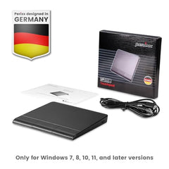 Perixx PERIPAD-506 Wired Slim USB Touchpad - Wired Detachable Touchpad for Desktop and Laptop User - Large Size 5.31x4.57x0.55 inches - Black