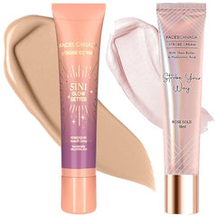 FACES CANADA Strobe Cream Mini- Rose Gold, 18ml | Primer + Highlighter + Moisturizer | Shea Butter & Hyaluronic Acid | Intense Hydration | Flawless Radiant Dewy Skin | Illuminating & Glowing Makeup Base
