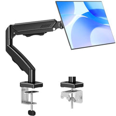 MOUNTUP Dual Monitor Stand for Desk, Monitor Arms for 2 Monitors 13-32 Inch | Holds 4.4-19.8lbs per Arm, VESA 75x75/100x100, Full Motion Monitor Mount for Home Office, C-Clamp & Grommet Base, Black