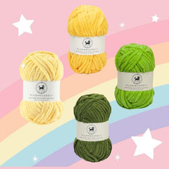 NESTNHAVEN , Plush & Cuddly Sets 2.0 , Chenille Yarn Supersoft Hand Knitting Wool Ball, set of 4 , 400 grams (1 Ball/100 Gram Each) Suitable for Craft, Babywear, Toys , Baby Blankets , 5 Bulky, Shades - NNHS 2.0 (Set 26 baby Pink , lilac , hot pink…