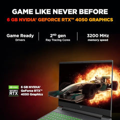 HP Smartchoice Victus, 14th Gen Intel Core i5-14450HX, 6GB RTX 3050, 24GB DDR5(Upgradeable) 512GB SSD, 144Hz, 300 nits, 15.6''/39.6cm, Win11, Office 24, Mica Silver, 2.3kg, fa2303/15tx, Gaming Laptop