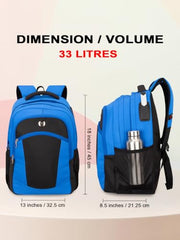 COSMUS Medium Size Multipurpose Laptop Backpack Bag Madison 33L Waterproof Bag With Laptop Compartment (Black)