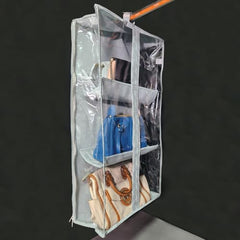 Homestrap Handbag Hangease 3 Layer Bag Organizer Cover for Handbags|Transparent Storage Bag