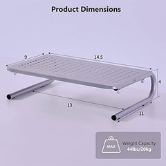 WALI Dual Monitor Stand for Desk, Desk Monitor Riser 3 Height Adjustable, Laptop Riser with Airflow Vents, Desk Organizer for Computer, Laptop, Printer, Notebook (STT003-2), 2 Pack, Black