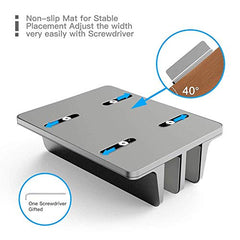 Techzere Adjustable Aluminium Vertical Laptop Stand, Black