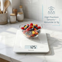 Themisto TH-WS20 Digital Kitchen Weighing Scale Stainless Steel (5Kg)