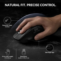 Keychron M6 Silent Wireless Gaming Mouse, 1000Hz Polling, Bluetooth 5.3/2.4GHz/Wired, PixArt 3311 Optical Sensor up to 12,000 DPI, Lightweight 3.03 oz(86g), Programmable, for Windows/Mac/Linux – Black