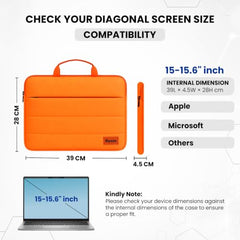 Dyazo 15.6 Inch Fluffy Laptop Sleeve | Soft Padded Protection | Water Resistant & Lightweight Laptop Sleeve Case Compatible for MacBook, Dell, HP, Lenovo, Acer, Asus and Other Notebook (Black)