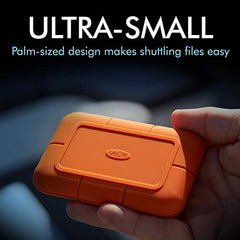 LaCie Rugged SSD Pro 1TB Solid State Drive - USB-C Thunderbolt 3, Drop Shock Dust Water Resistant, for Mac and PC Computer Desktop Laptop, 1 Mo Adobe CC (STHZ1000800)