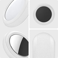 Spigen for AirTag Case, Anti-Lost, Light Silicon Cover with Shockproof, (Silicone Fit) - 2Pack, White