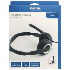 Hama Fun C USB-C Wired On-Ear Headphones with Microphone | 40mm Drivers, In-Line Remote, Adjustable Headband, Stereo Sound for Smartphones, Calls & Music, Black 5 Years Warranty