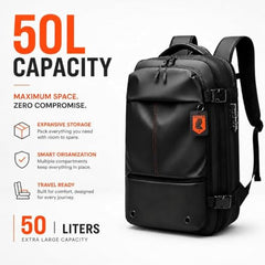 KARRIER Vacuum Compression Backpack with Built-in System for Clothes & Gear Laptop Bags Backpacks for Men and Women 3-in-1 Space-Maximizing Organizer (BLUE)