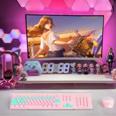 Beego Ergonomic Computer Keyboard Stand Holder Clear Acrylic Keyboard Riser Tilted Keyboard Holder Keyboard Tray with Lightpink Non-Slip Strip for Easy Typing at Home School Office Desk Accessories