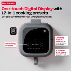 NUUK BRĪSK 6.5L 100% Toxin-Free Ceramic Air Fryer|ILAG® CeramicTech™|No Micro plastics, No PTFE, PFAS, PFOA|12 Cooking Presets|Digital Display|Shake Reminder|360° Even Cooking