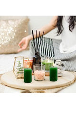 LTYNE Pillar Candle || Size 2 * 2 inch Each || Unscented Pillar Candle || 6 Hours Burning Time || Home Decor || Spa Candle [ Pack of 6 ] (Blue)