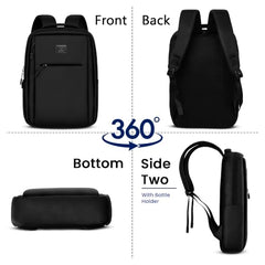 REDHORNS Waterproof 15.6-Inch Laptop Backpack for Unisex Travel Laptop Bag For Office Bag School Bag College Bag Business Bag - Black