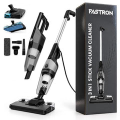 FASTRON Turbo Sweep 3-in-1 Handheld Vacuum Cleaner | 600W Corded with 20KPA Suction | Wet & Dry Vacuuming with Floor Mopping | 200ml Water Tank for Home & Car Cleaning