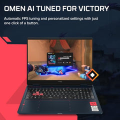 HP Smartchoice HyperX OMEN 15, AMD Ryzen 7 260, 8GB-RTX 5050, 24GB DDR5 (Upgradeable), 1TB SSD, 180Hz, 2.5K, 500 nits, 3ms RT, 15.3''/38.9cm, Win11, Office24, Black, 2.42kg, gb0038AX, AI Gaming Laptop