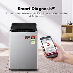 LG 7.5 Kg 5 Star Smart Inverter Technology Fully Automatic Top Load Washing Machine (T75VBMB1Z, Auto Prewash, Turbodrum, Stainless Steel drum, LED Display, Smart Diagnosis, Middle Black)