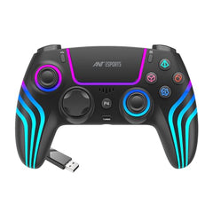Ant Esports GP400 RGB 3-Mode Wireless Gaming Controller,1000Hz HallSense Precision Joysticks|PC,PS4,Android, iOS, Steam Deck & Switch |Bluetooth & 2.4GHz Wireless| Dual Vibration |Motion Control|White