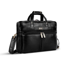 Hammonds Flycatcher Genuine Leather 15.6 Inch Laptop Office Bag for Men | 15.6” Padded Laptop Sleeve| 3 Zip Pockets| Detachable & Adjustable Strap| Pen,Wallet & Mobile Pocket |Durable|1 Year Warranty