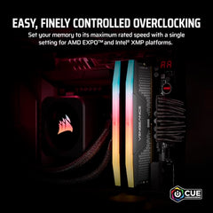 CORSAIR Vengeance RGB RS DDR5 RAM 32GB (2x16GB) 6000MHz CL36-44-44-96 1.35V AMD Expo Intel XMP Computer Desktop Memory – Gray (CMG32GX5M2E6000Z36)
