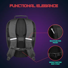 Hookaba Eye Rover LED Backpack 31L (Black) | Motorcycle Riding Bag With Programmable Screen | App Control & Water Resistant | Unisex Expandable Daypack For College, Travel, Laptop, Helmet