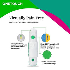 OneTouch Verio Flex glucometer with 10+50 Test Strips | Sync your results with OneTouch Reveal mobile app| Simple & accurate testing of blood sugar | Includes 10 Sterile Lancets + 1 Lancing device