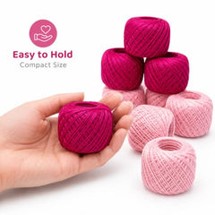 Crochet Cotton Thread Yarn Combo, 10 Rolls for Knitting, Crochet, Embroidery and Craft Making, Soft Decorative Thread for Handmade DIY Projects, Yellow & Green