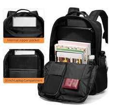 ALASKA® 35L Large Laptop Backpack for Men & Women - Heavy-Duty Hiking, Travel, Work, School, College Backpack with 15.6 Inch Laptop Compartment, Multiple Zippered Pockets, Padded Shoulder Straps