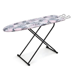 VIN KRAFT Premium Wooden Ironing Board/Table with Iron Holder, Foldable & Adjustable | Heat-Resistant Cover, Non-Slip Feet (120 x 41 Cm, Black - Debra)