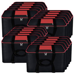 Storite 2 Pack Moisture Proof Nylon Underbed Storage Bag For Clothes Large | (54 x 46 x 28 cm) - BlackRed, Rectangular
