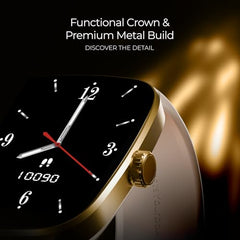 boAt Ultima Regal w/ 2.01”(5.10 cm) Crystal-Clear AMOLED Display, 1000 NITS Brightness,Premium Metal Body, Functional Crown, 100+ Sports Modes, Fitness Smart Watch for Men & Women (Steel Black)