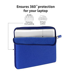 Amazon Basics laptops Sleeve Case Cover Pouch for 13"/33 cm for Men and Women | Slim Profile Neoprene, Soft Puffy Fabric Lining, 360 Protection, Smooth and Premium Zipper (Black)